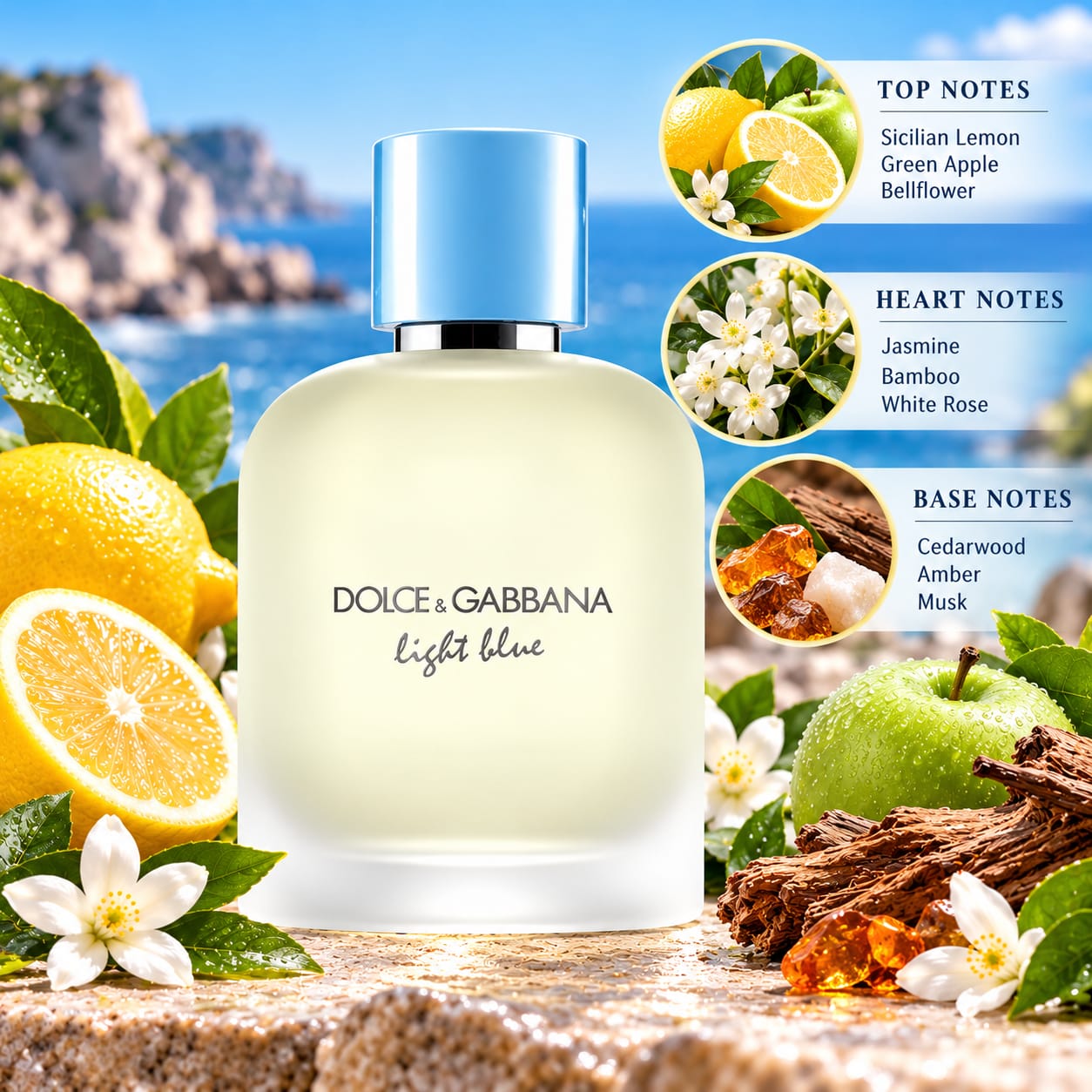 Dolce & Gabbana Light Blue Perfume For Men EDT 100ml