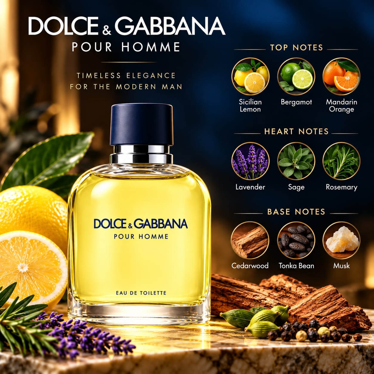 Dolce & Gabbana Pour Homme Perfume For Men EDT 125ml