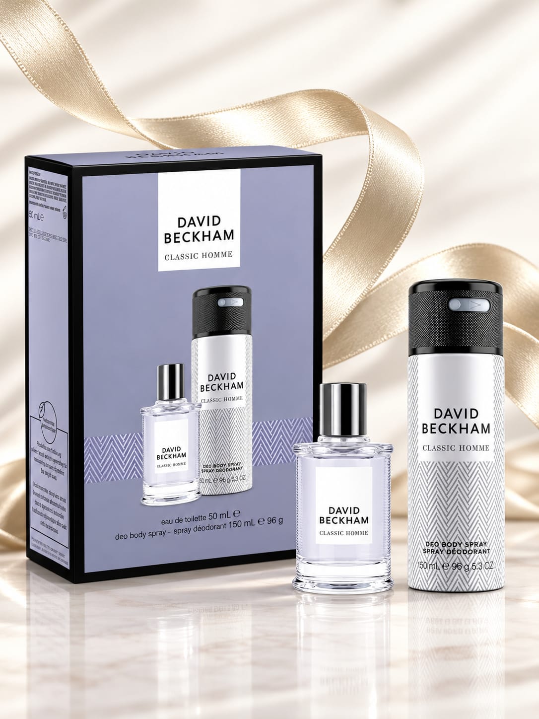 David Beckham Classic Homme Gift Set For Men  50ml Perfume + 150ml Deodorant