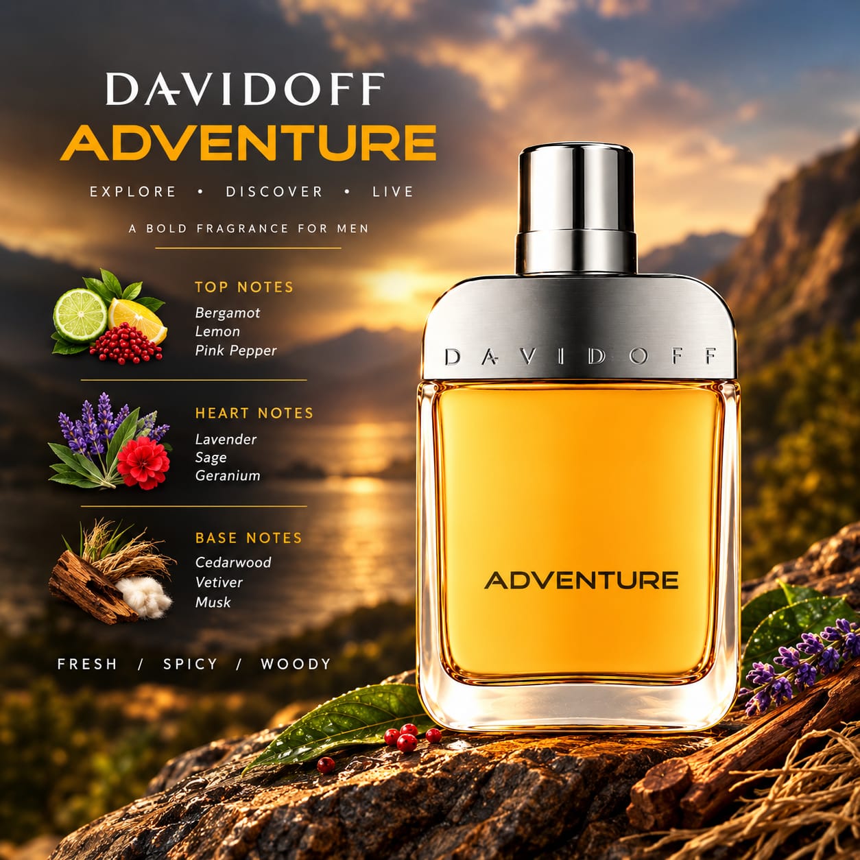 Davidoff Adventure Perfume For Men EDT 100ml