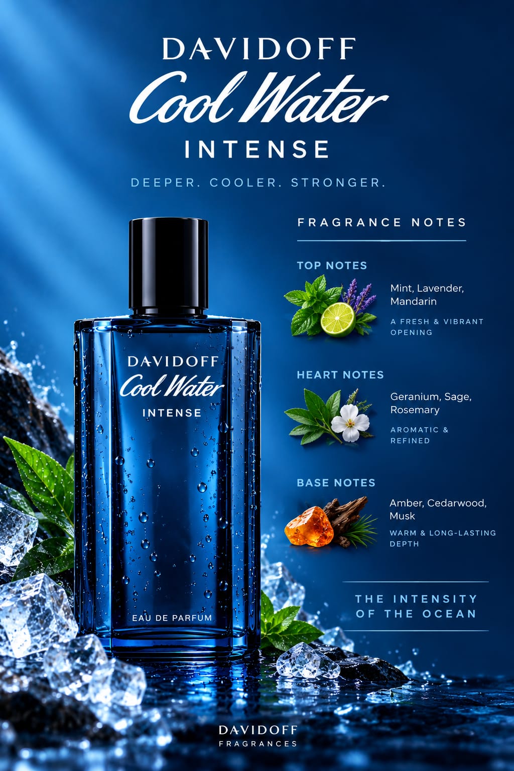Davidoff Cool Water Intense Perfume For Men EDP 125ml