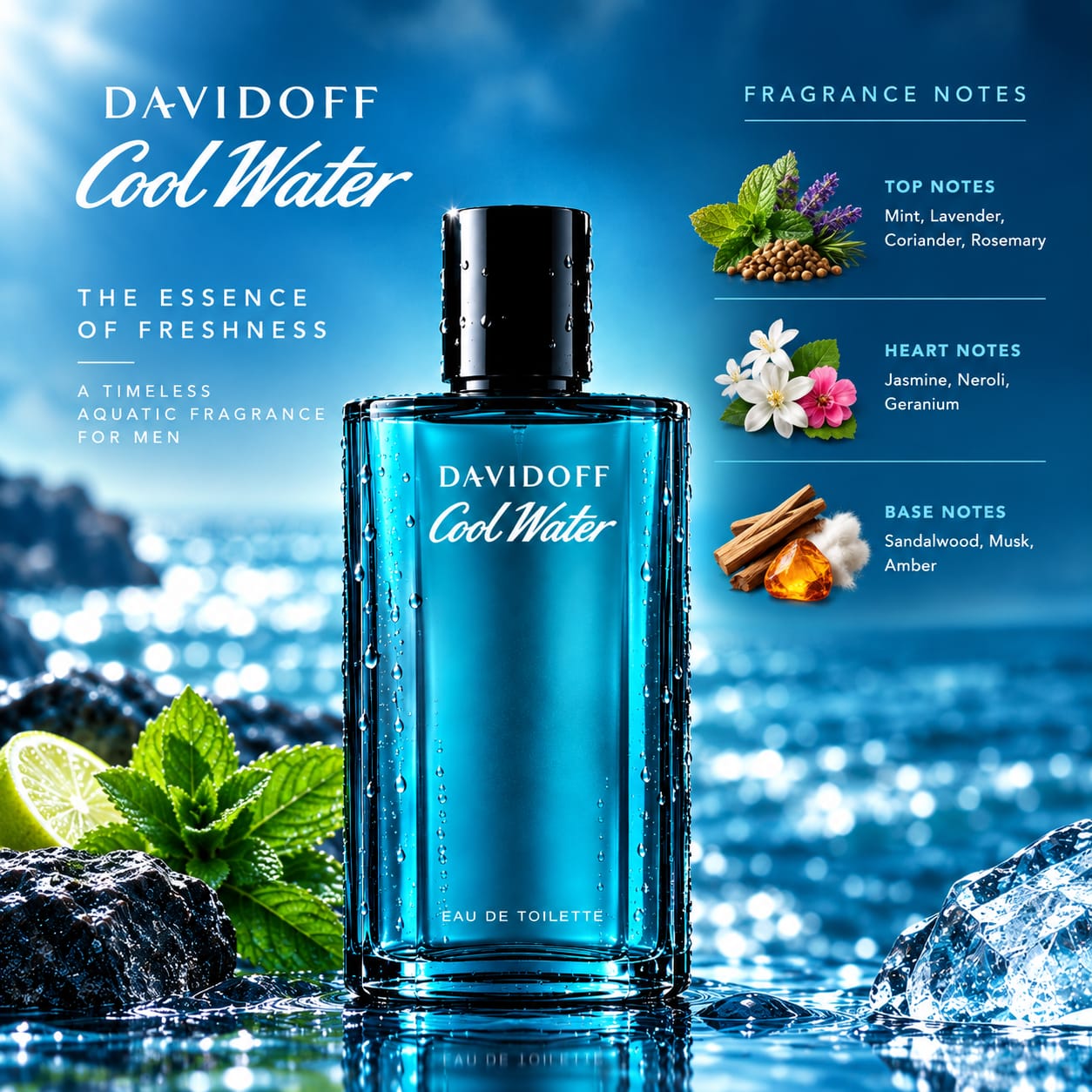 Davidoff Cool Water Perfume For Men EDT 125ml