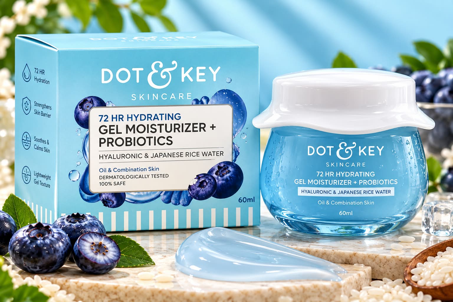 Dot & Key 72 HR Hydrating Gel Moisturizer + Probiotics  60ml