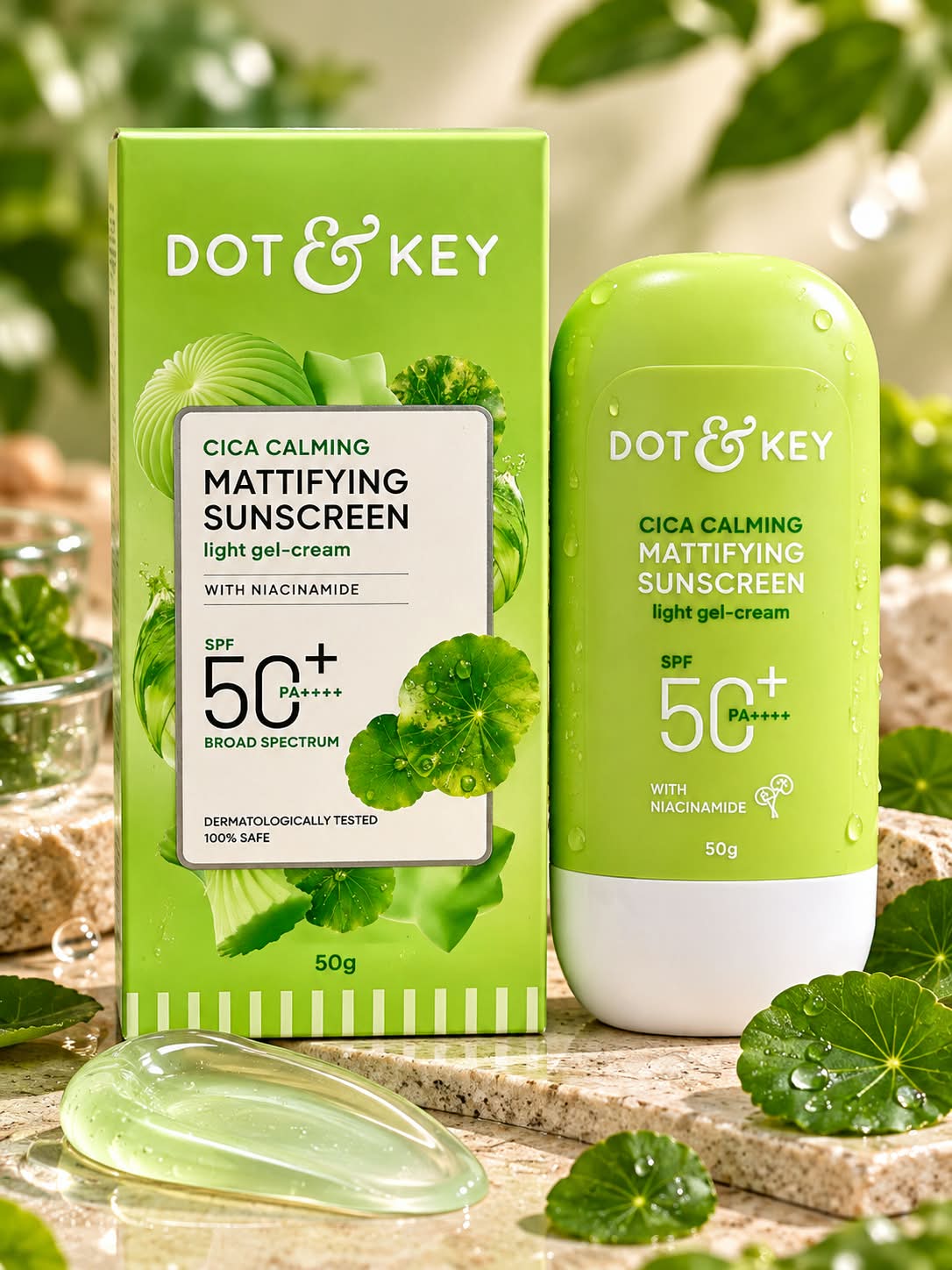 Dot & Key Cica Calming Mattifying Sunscreen Light Gel Cream SPF 50+ PA++++