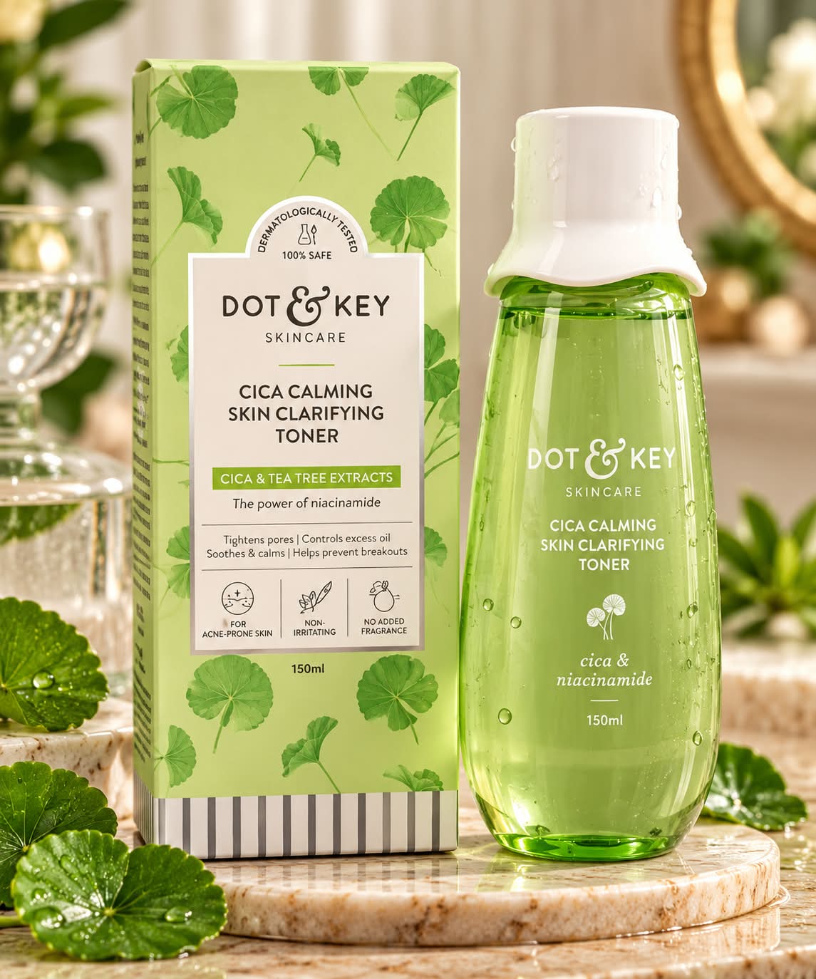 Dot & Key Cica Calming Skin Clarifying Toner Green Tea & Niacinamide 150ml