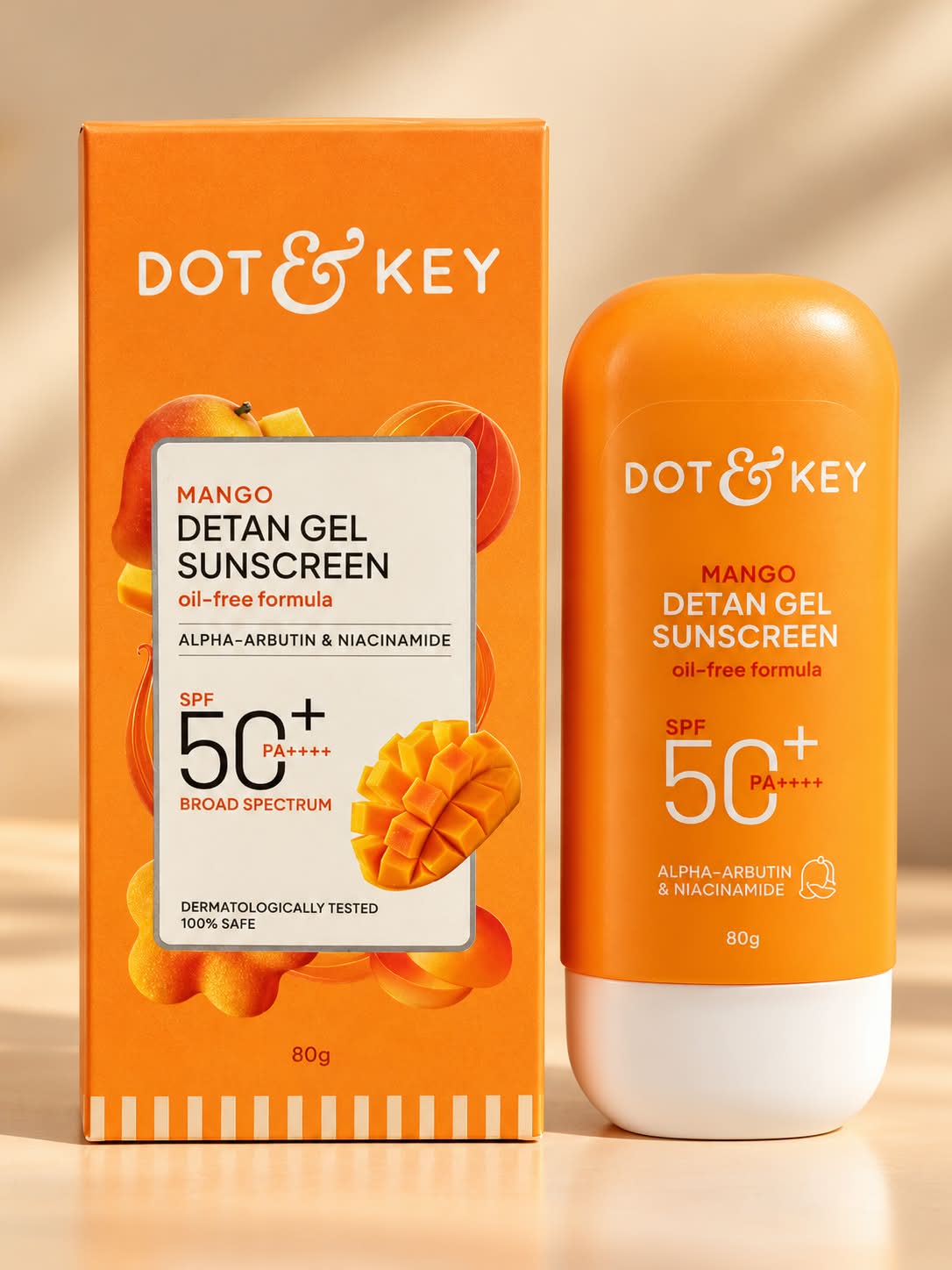 Dot & Key Mango Detan Gel Sunscreen Oil - Free Formula SPF 50+ PA++++