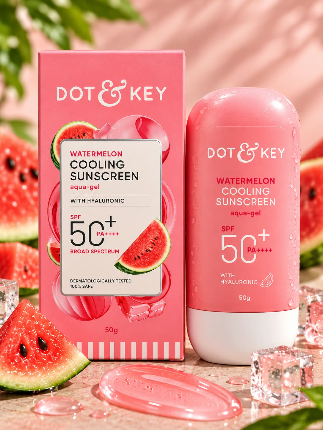 Dot & Key Watermelon Cooling Sunscreen  Aqua - Gel SPF 50+ PA++++