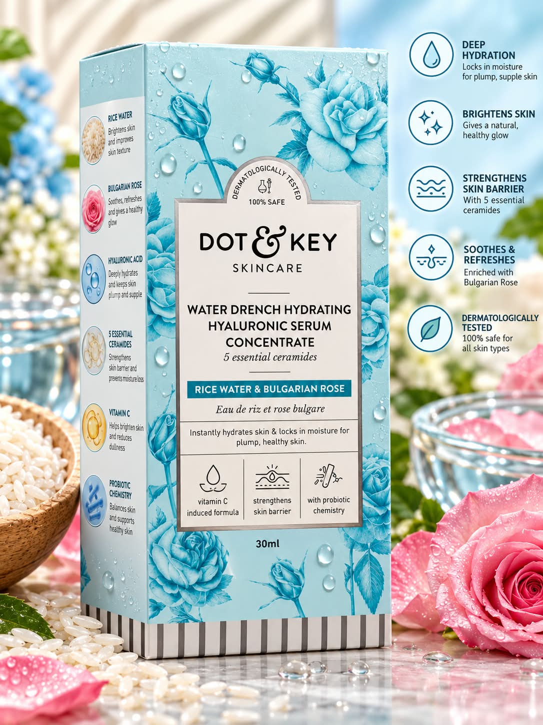 Dot & Key  Water Drench Hydrating Hyaluronic Serum Concentrate 30ml