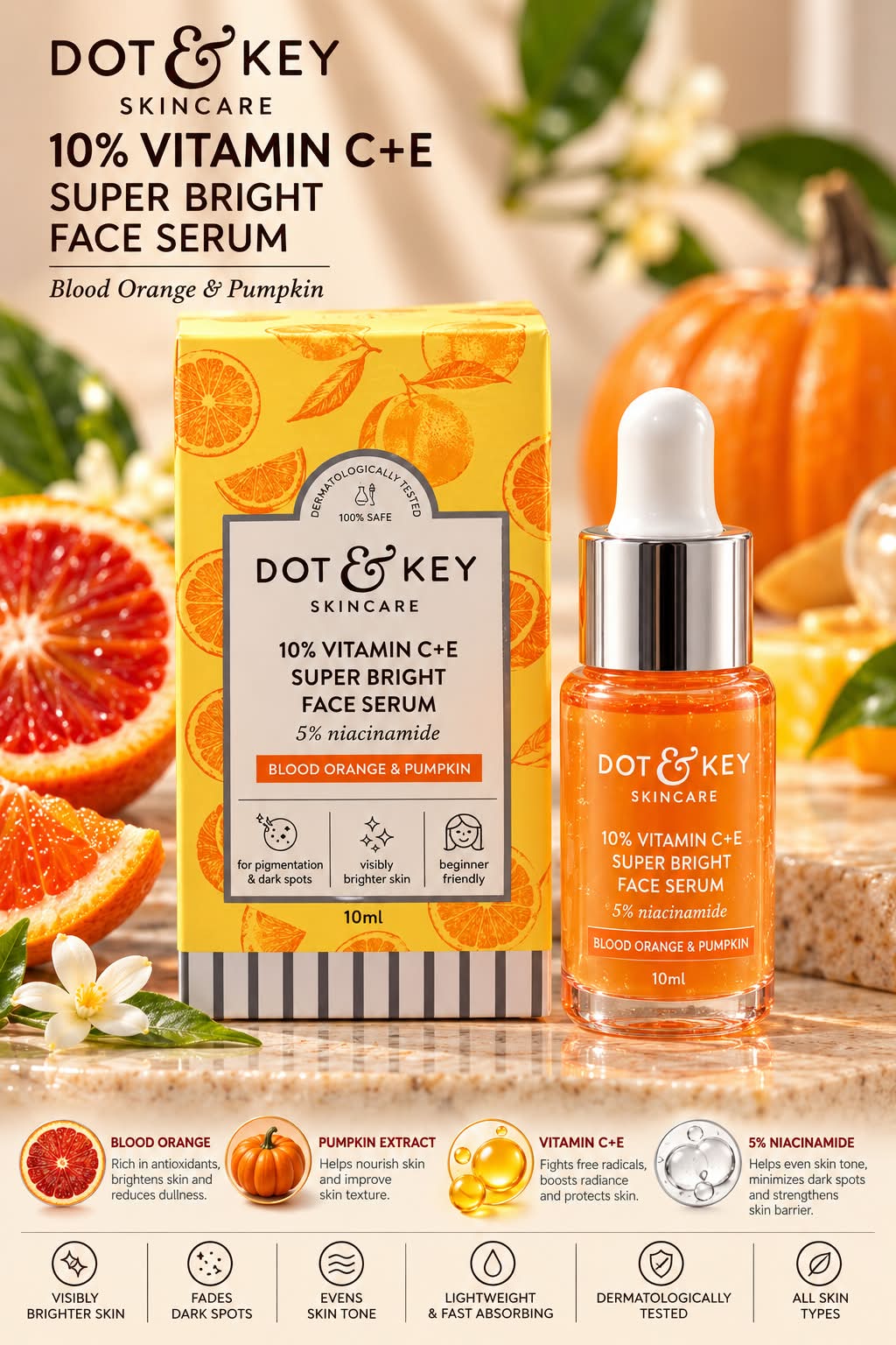 Dot & Key 10% Vitamin C + E Super Bright Face Serum 5% Niacinamide