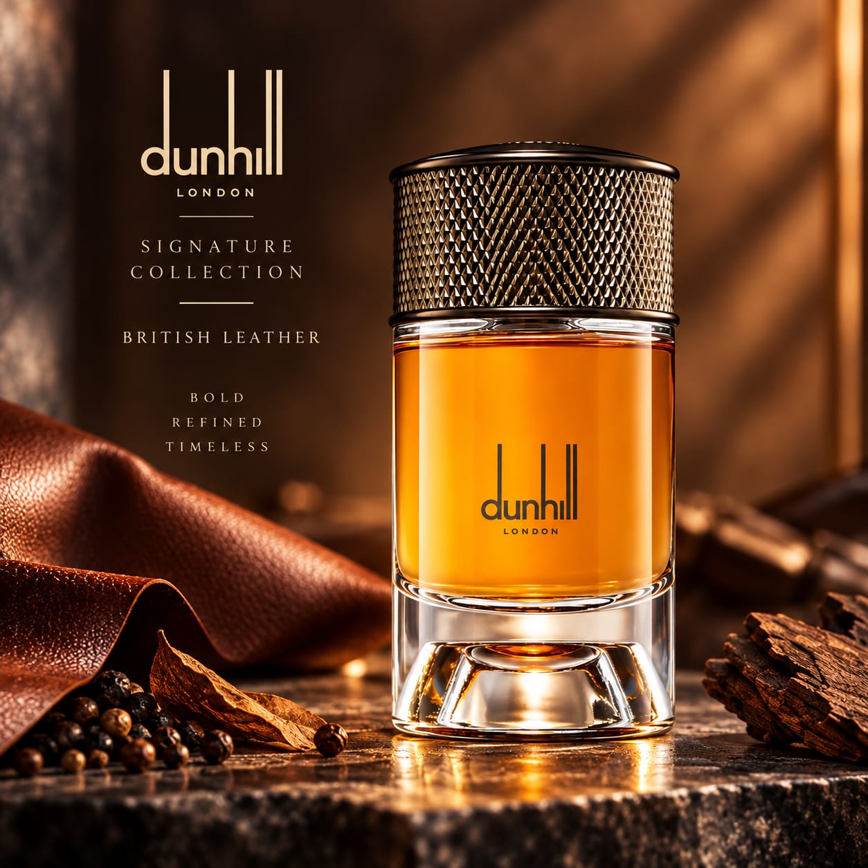 Dunhill Signature Collection British Leather Perfume For Men EDP 100ml