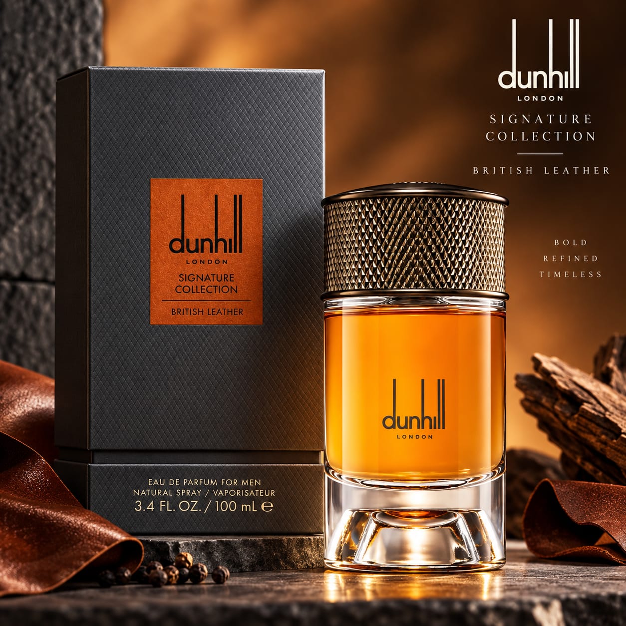 Dunhill Signature Collection British Leather Perfume For Men EDP 100ml