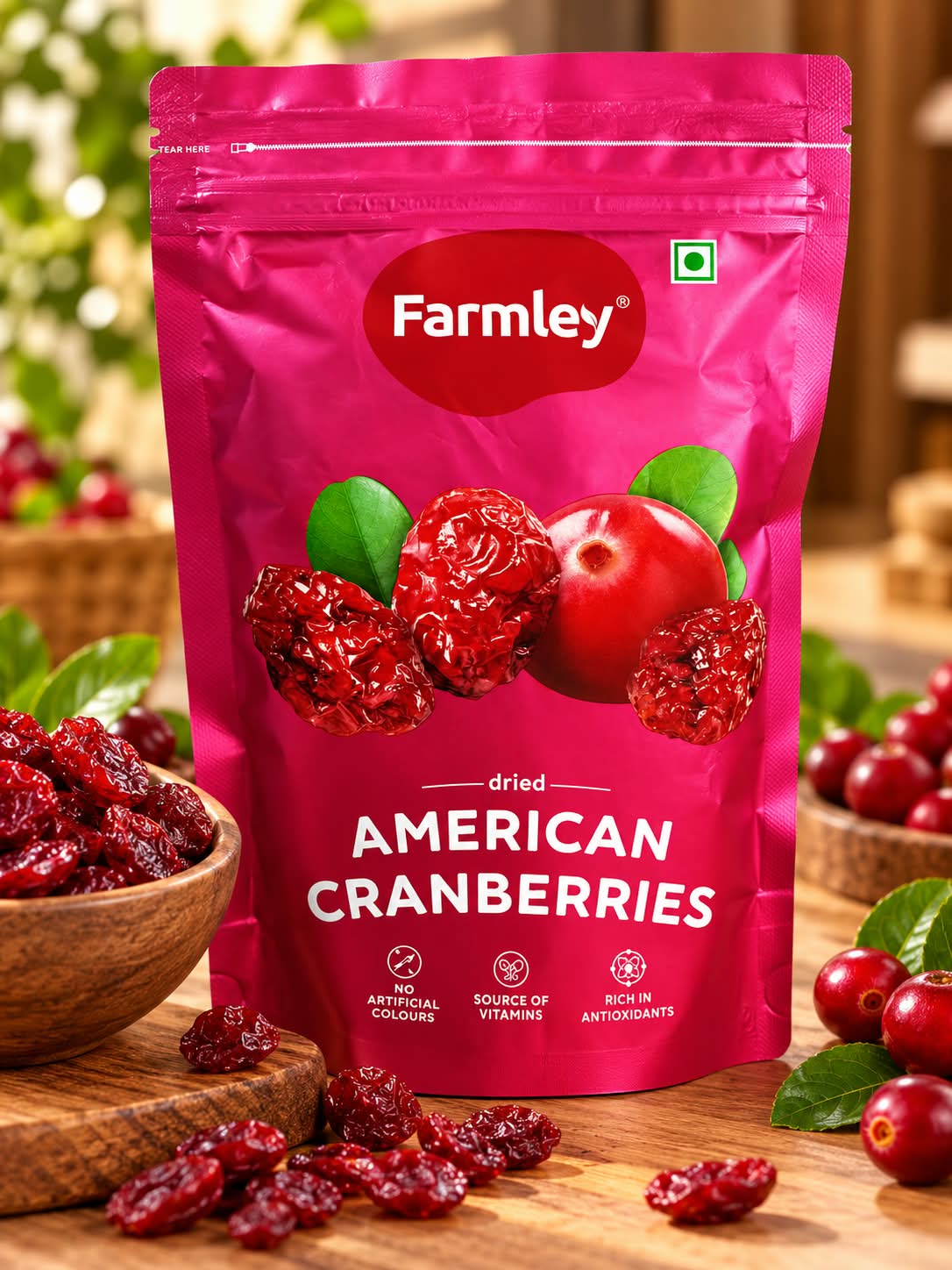 Farmley Dried American Cranberries 200g