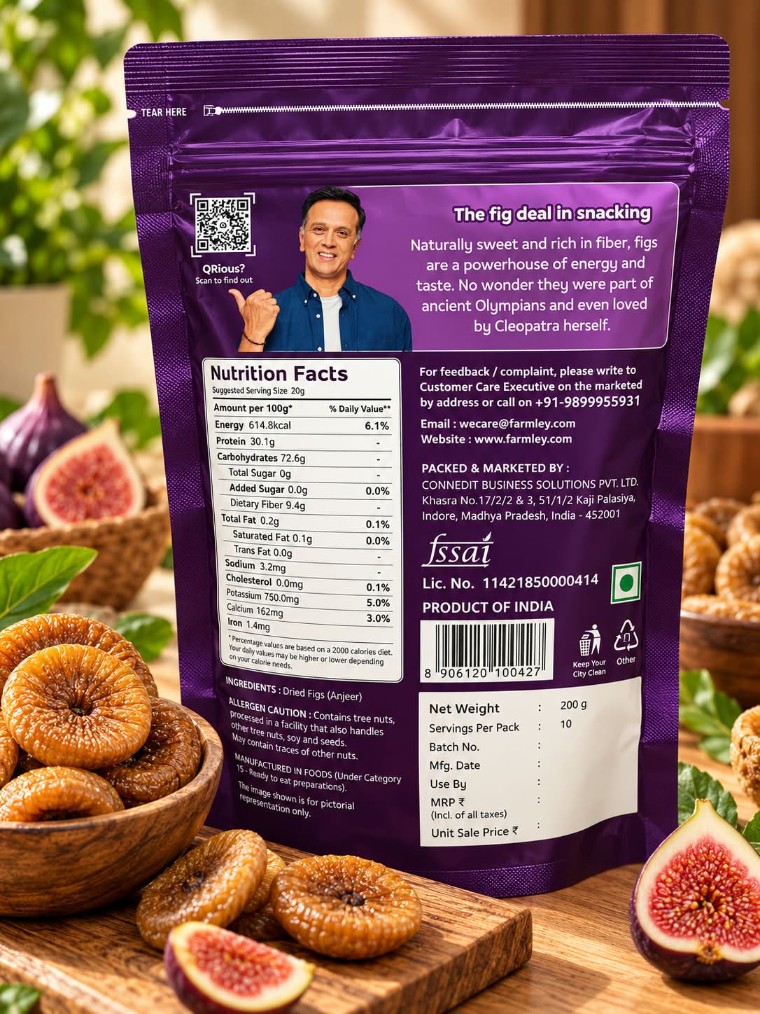 Farmley Dried Figs 200g