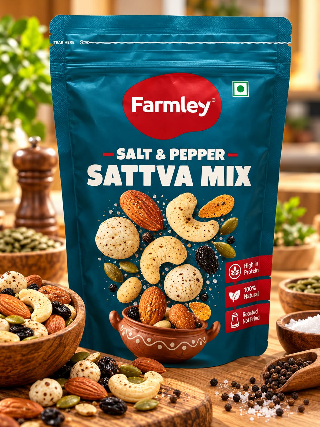 Farmley Salt & Pepper Sattva Mix 120g