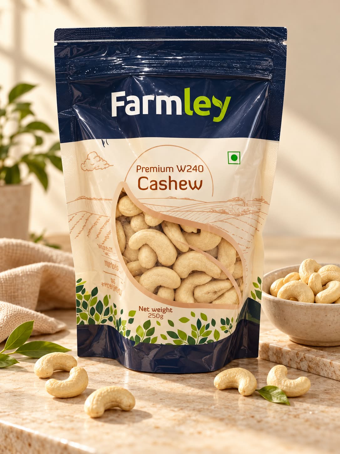Farmley Premium W240 Cashew 250g