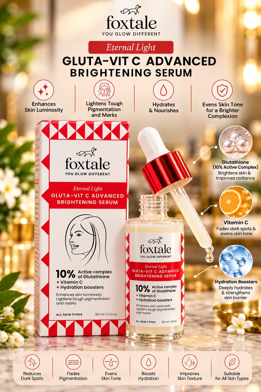 Foxtale Gluta Vitamin C Advanced Brightening Serum 30ml