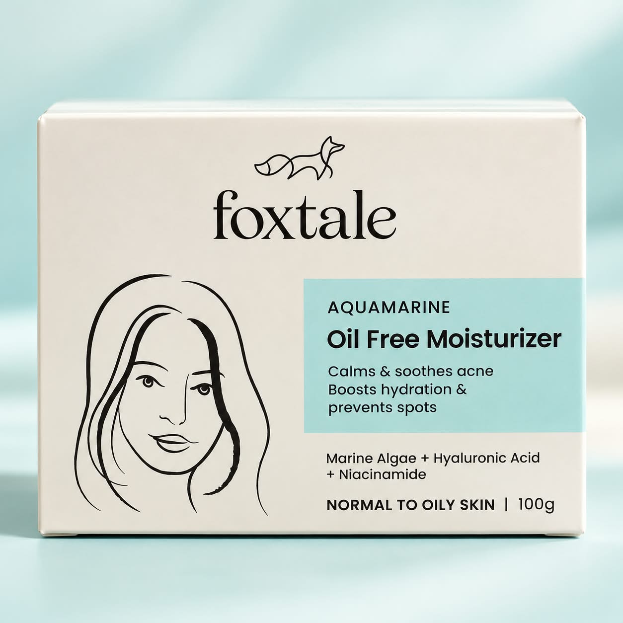 Foxtale Aquamarine Oil Free Moisturizer 100g