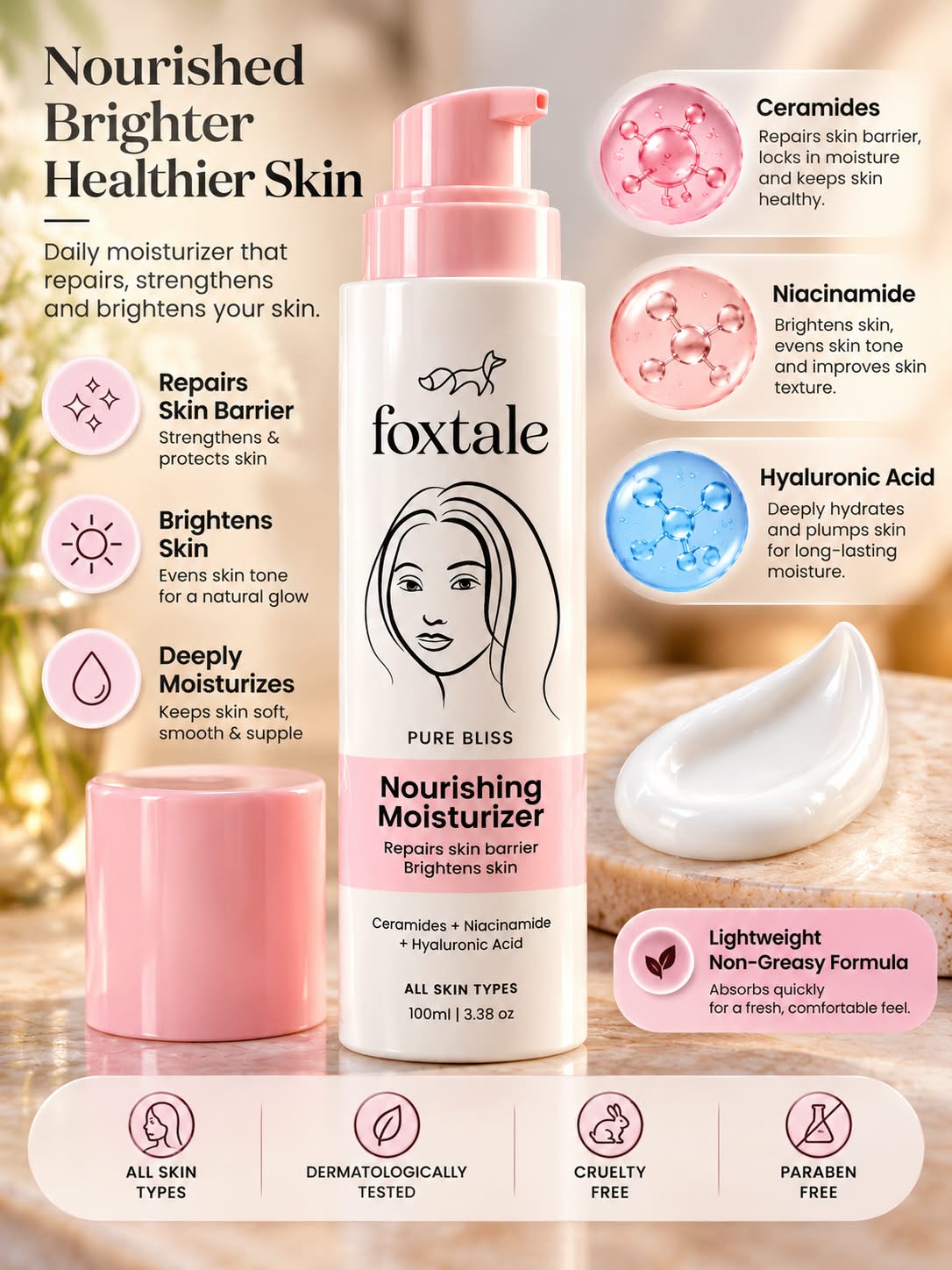 Foxtale Pure Bliss Nourishing Moisturizer 100ml