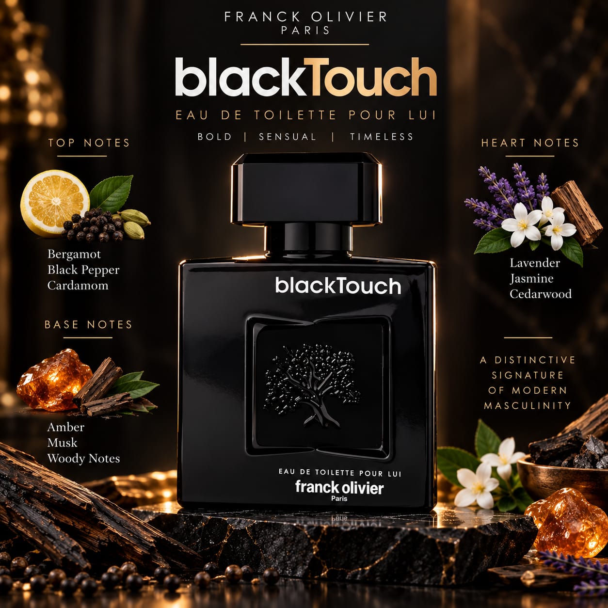 Franck Olivier Black Touch Perfume For Men EDT 100ml