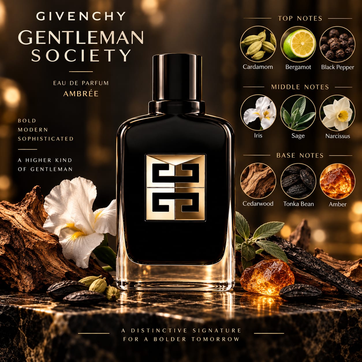 Givenchy Gentleman Society Ambree Perfume For Men EDP 100ml