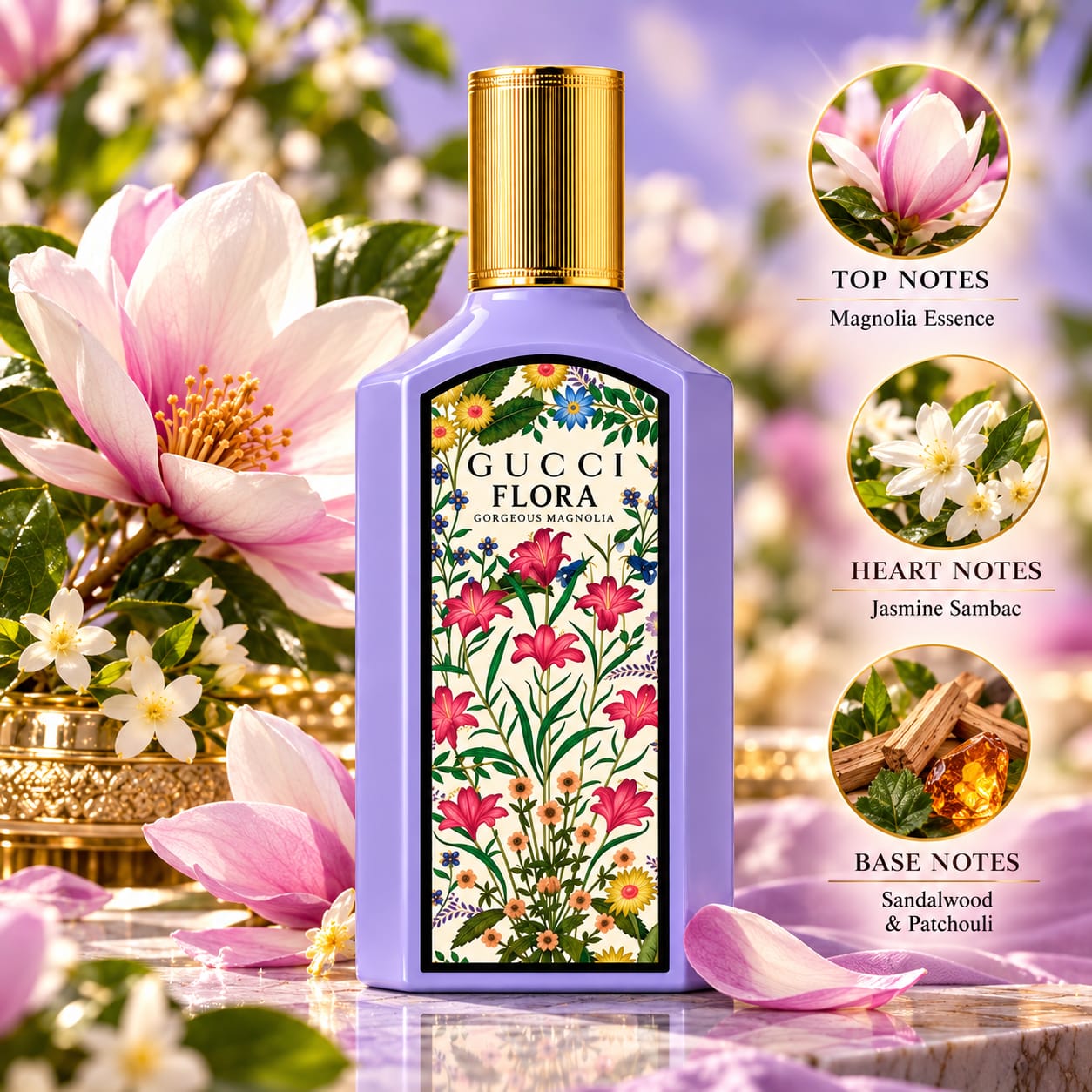 Gucci Flora Gorgeous Mangnolia Perfume For Women EDP 100ml