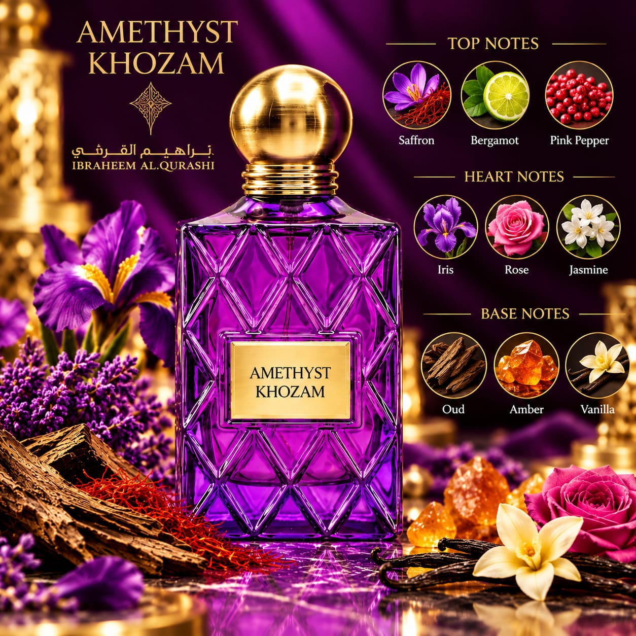 IBRAQ Amethyst Khozam Perfume EDP 75ml