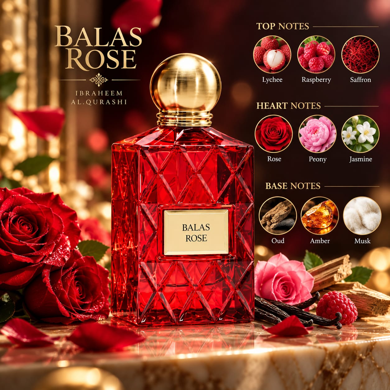 IBRAQ Balas Rose Perfume EDP 75ml