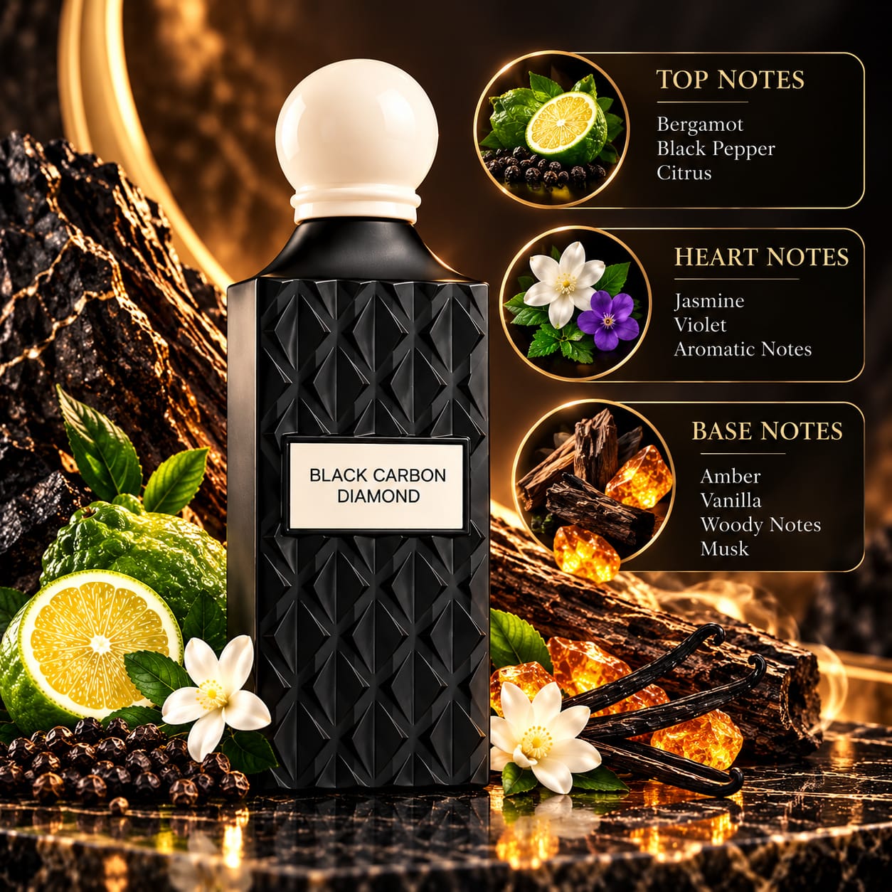 IBRAQ Black Carbon Diamond Perfume EDP 150ml