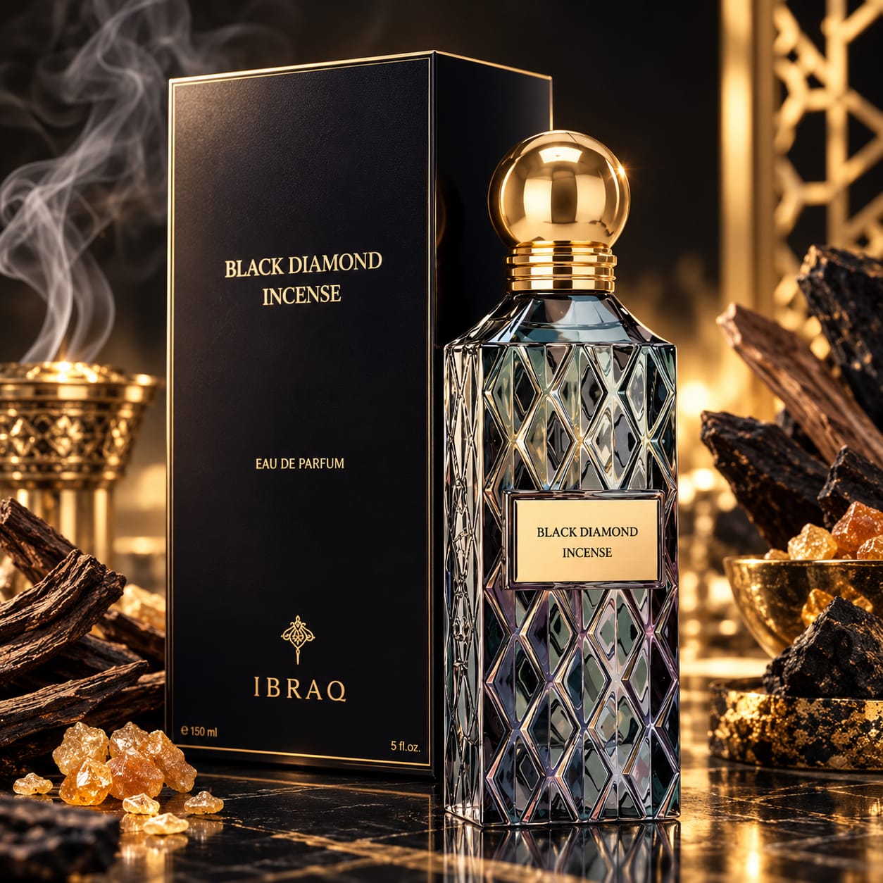 IBRAQ Black Diamond Incense Perfume EDP 150ml