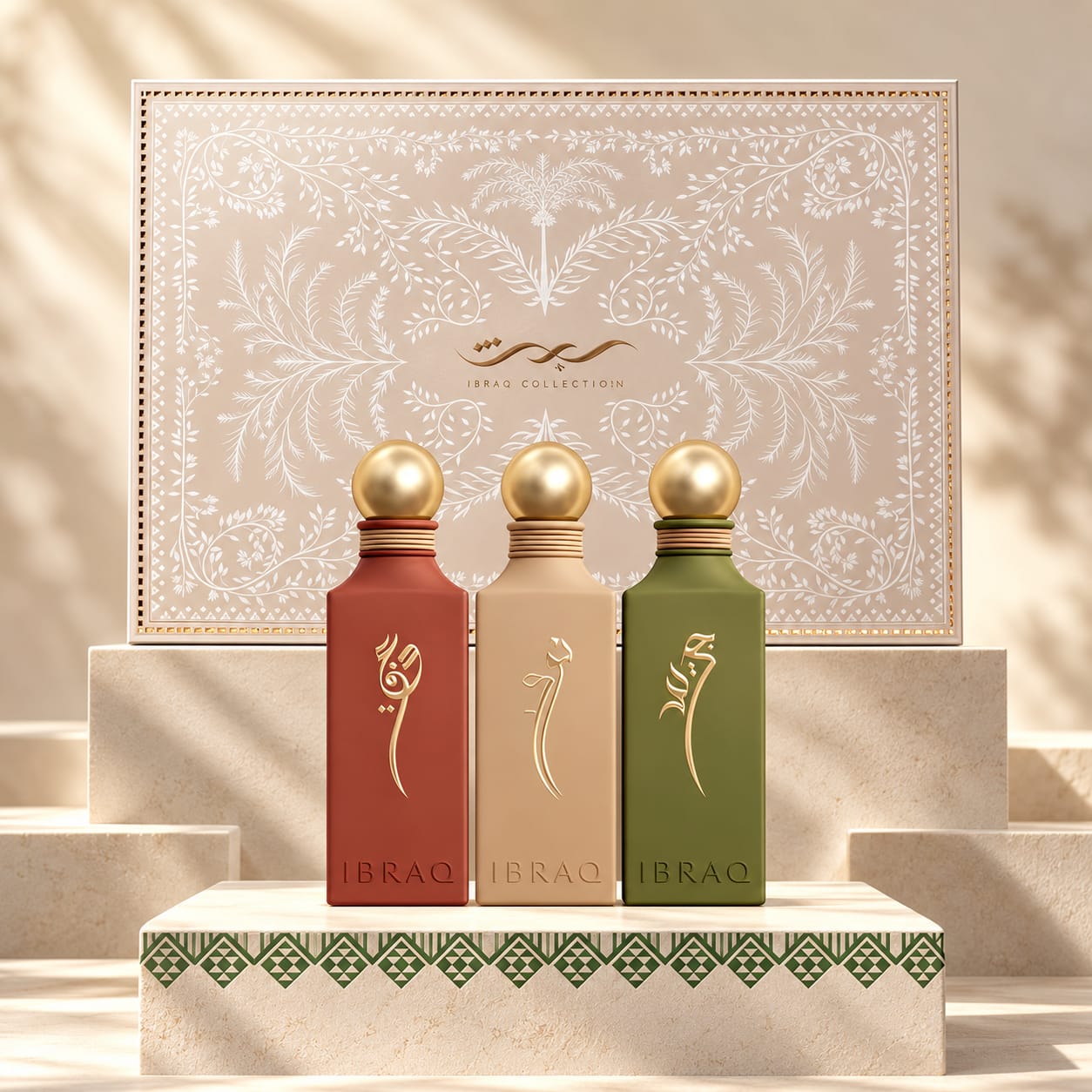 IBRAQ IRTH Collection Perfume Gift Set Nawa + Jareed + Athq 100ml * 3