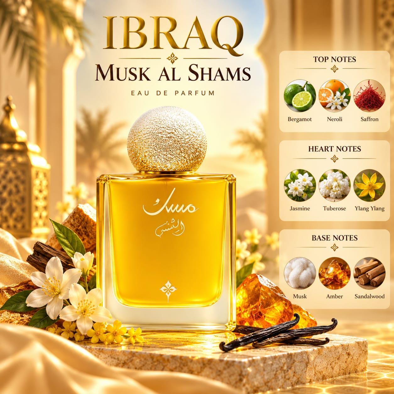 IBRAQ Musk Al Shams Perfume EDP 75ml