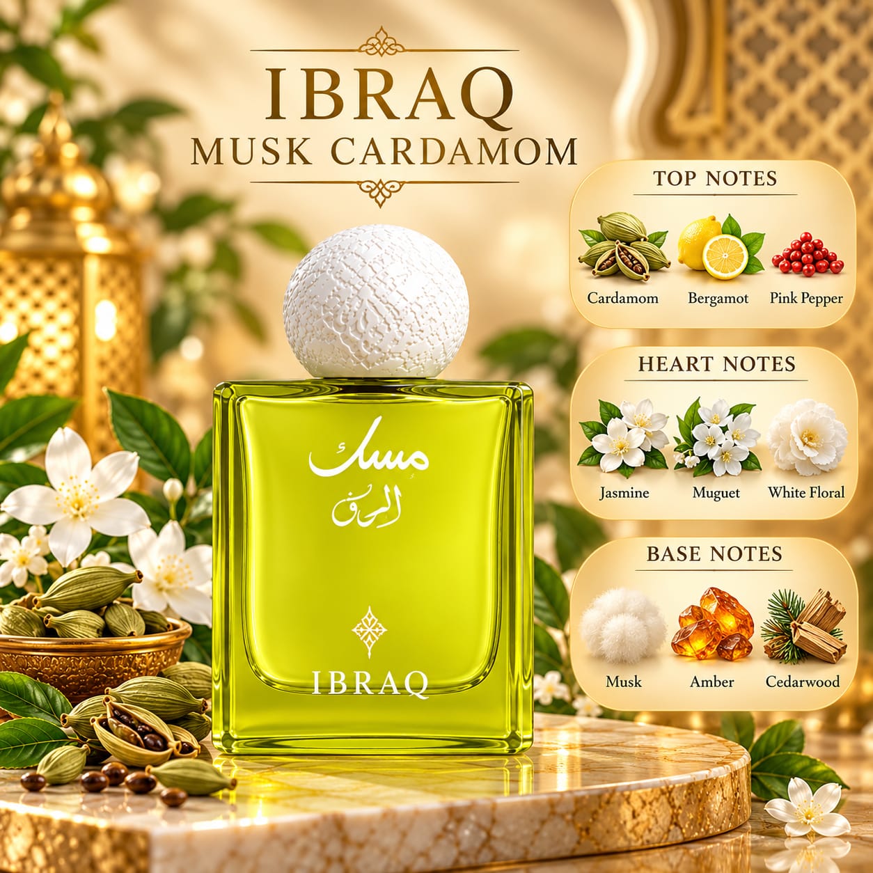 IBRAQ Musk Cardamom Perfume EDP 75ml