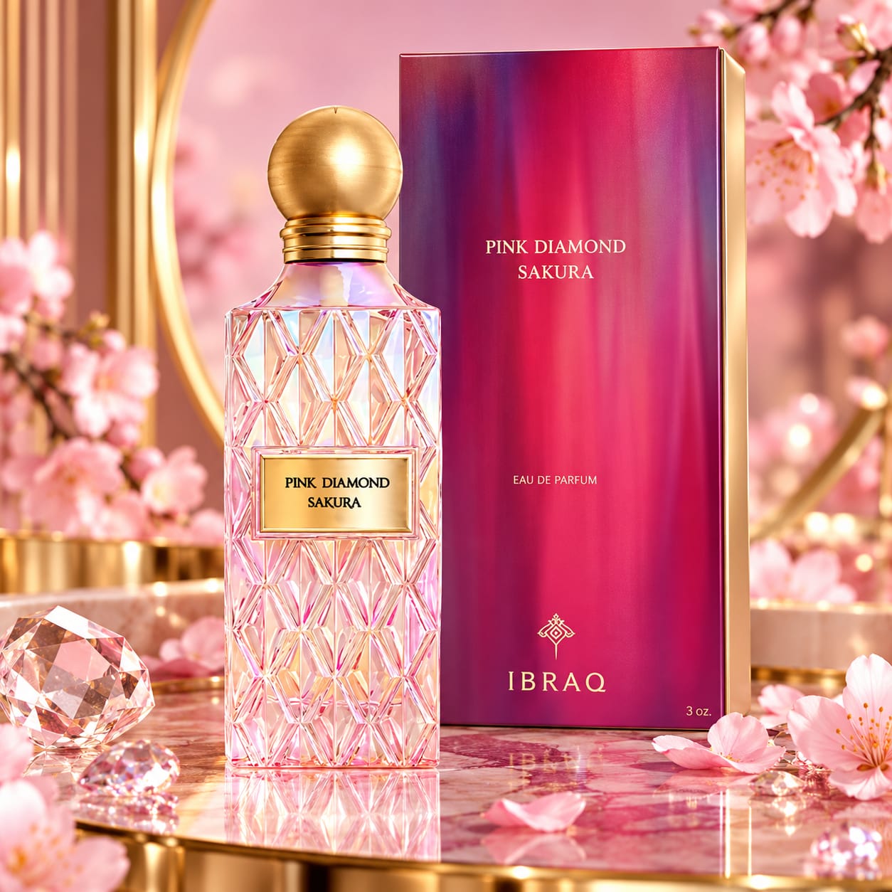 IBRAQ Pink Diamond Sakura Perfume EDP 150ml