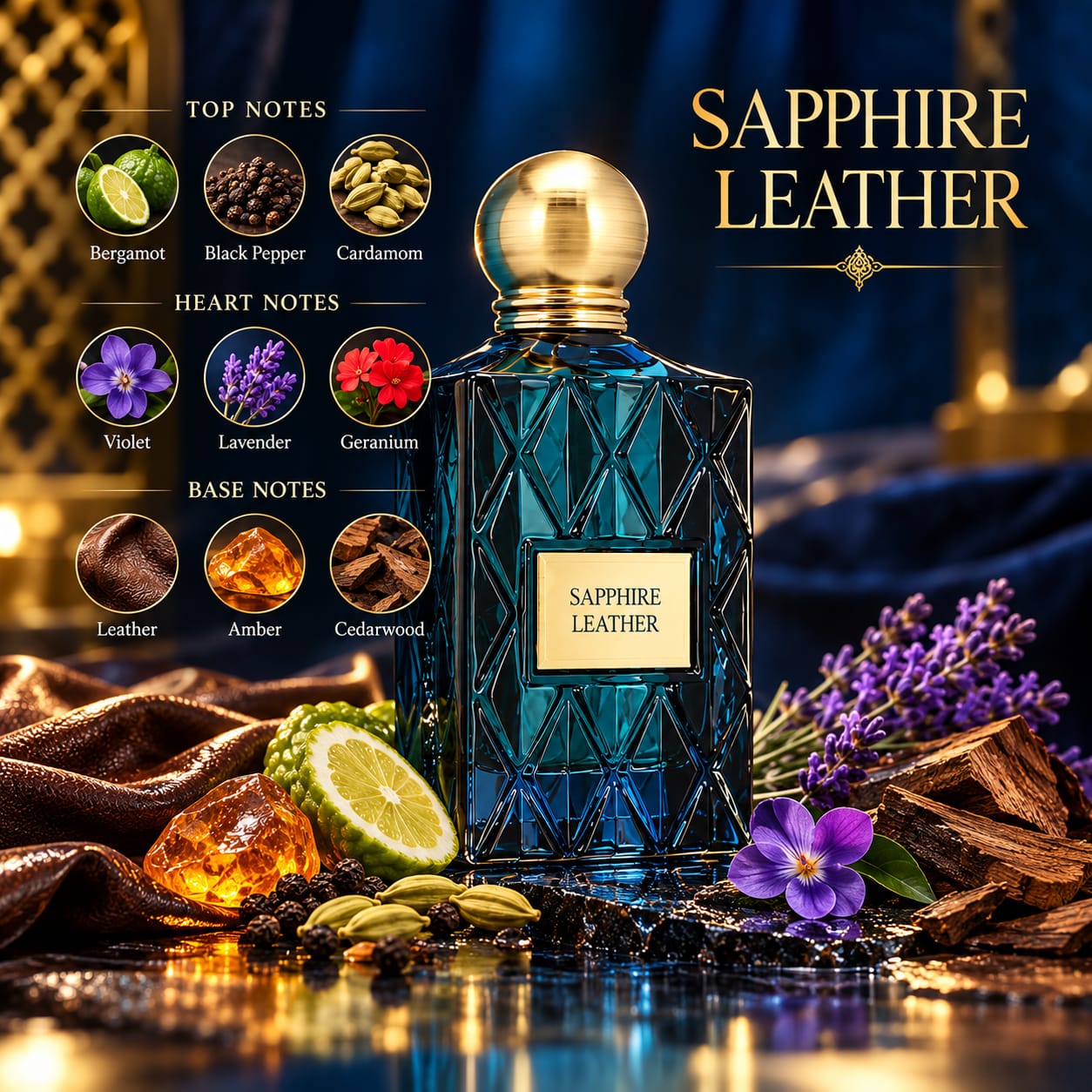 IBRAQ Sapphire Leather Perfume EDP 75ml