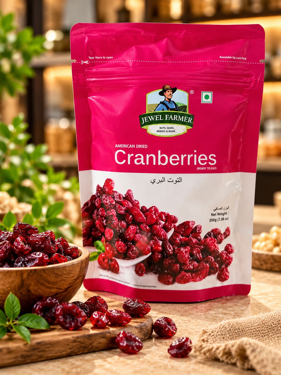 Jewel Farmer American Dried Cranberries 200gm
