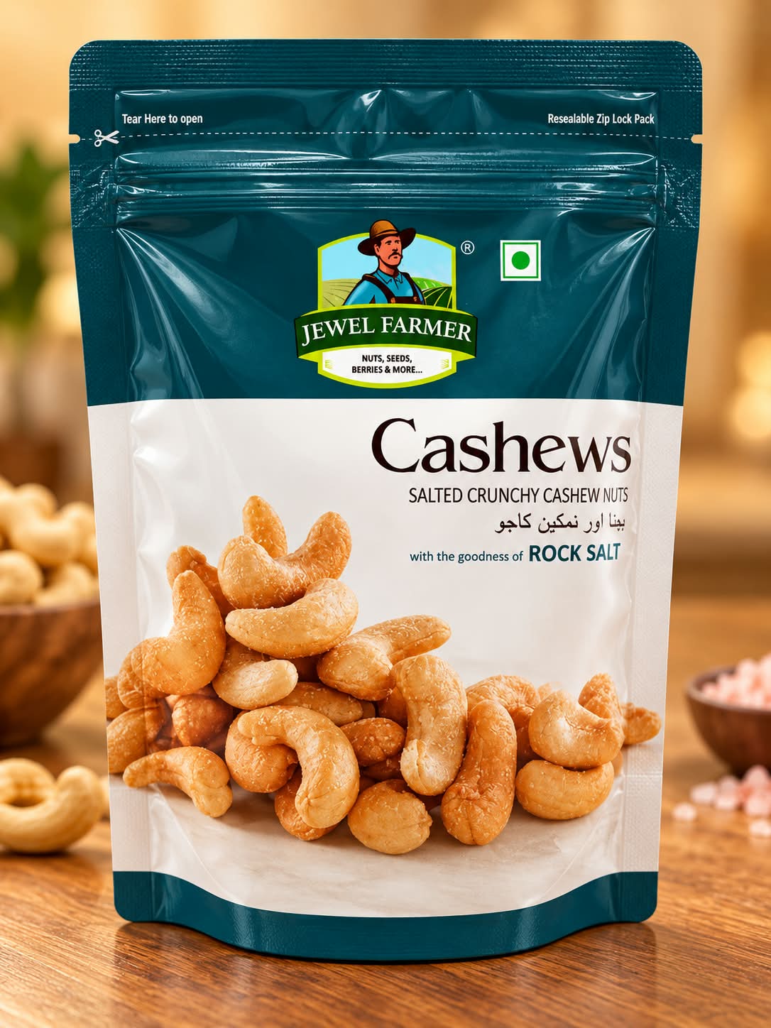 Jewel Farmer Salted Crunchy Cashew Nuts 200g