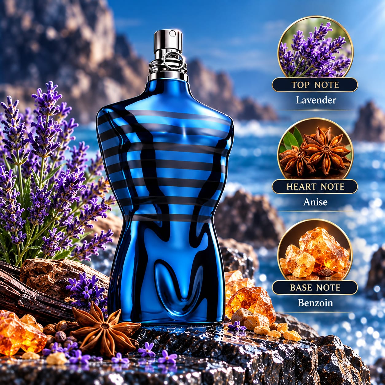 Jean Paul Gaultier "Le Male" In Blue Perfume For Men EDP 125ml