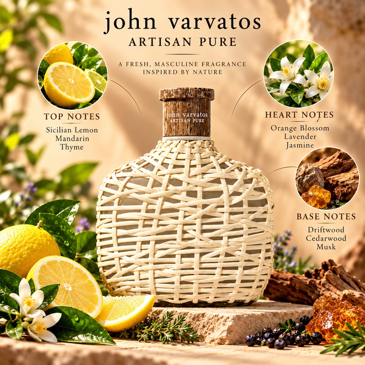John Varvatos Artisan Pure Perfume For Men EDT 125ml