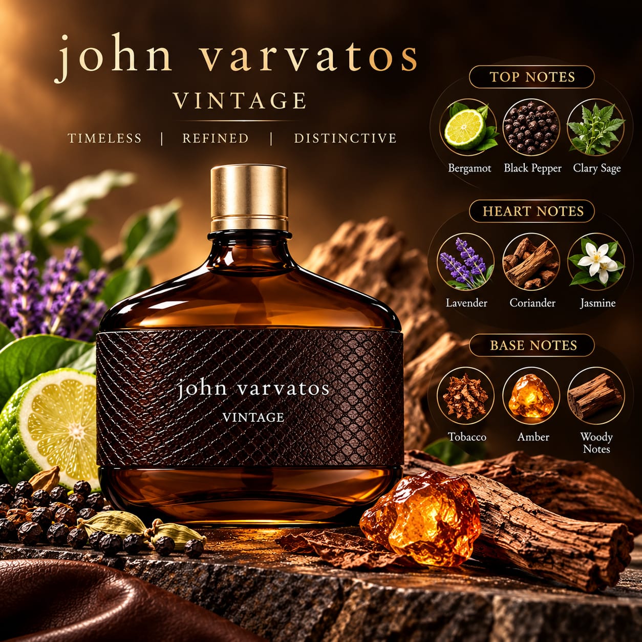 John Varvatos Vintage Perfume For Men EDT 125ml