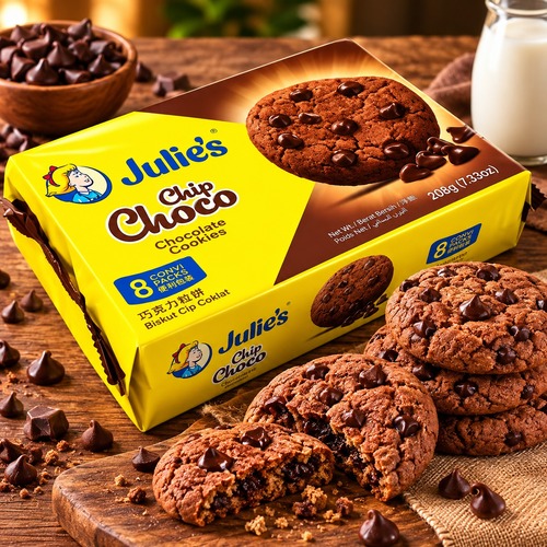 Julie's Chip Choco Chocolate Cookies 208g