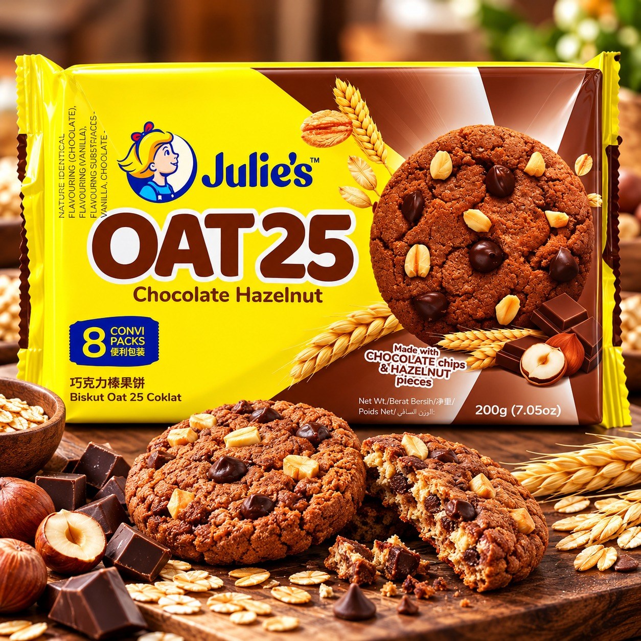 Julie's OAT25 Chocolate Hazelnut 200g