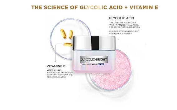 LOREAL PARIS GLYCOLIC BRIGHT GLOWING NIGHT CREAM 15ML