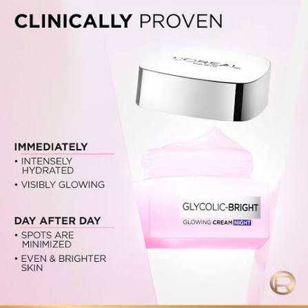 LOREAL PARIS BRIGHT GLOWING NIGHT CREAM 50ML