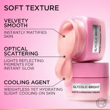 LOREAL PARIS GLYCOLIC BRIGHT MATTE LUMINIZING CREAM 15ML