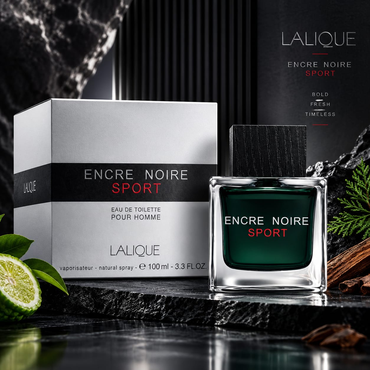 Lalique Encre Noire Sport Perfume For Men EDT 100ml