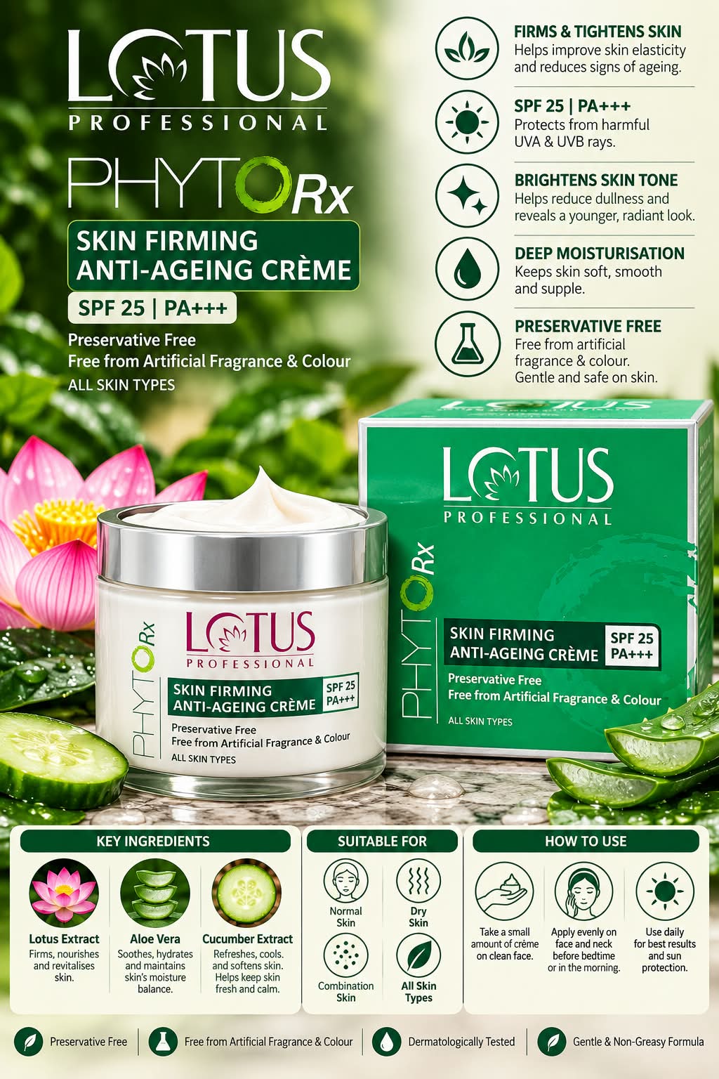 Lotus Professional PHYTORx Skin Firming ANTI-AGEING CREME SPF25 PA +++ 50g