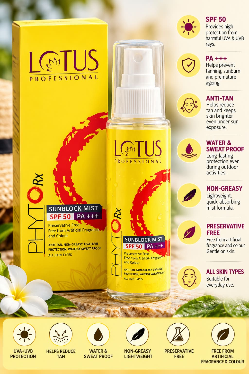 Lotus Professional PHYTORx Sunblock Mist SPF 50 PA+++ 100ML