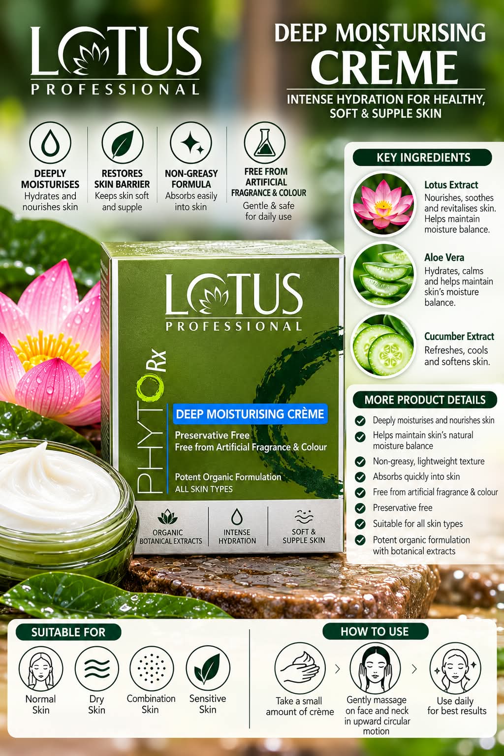 Lotus Professional PHYTORx  DEEP MOISTURISING CREME 50g