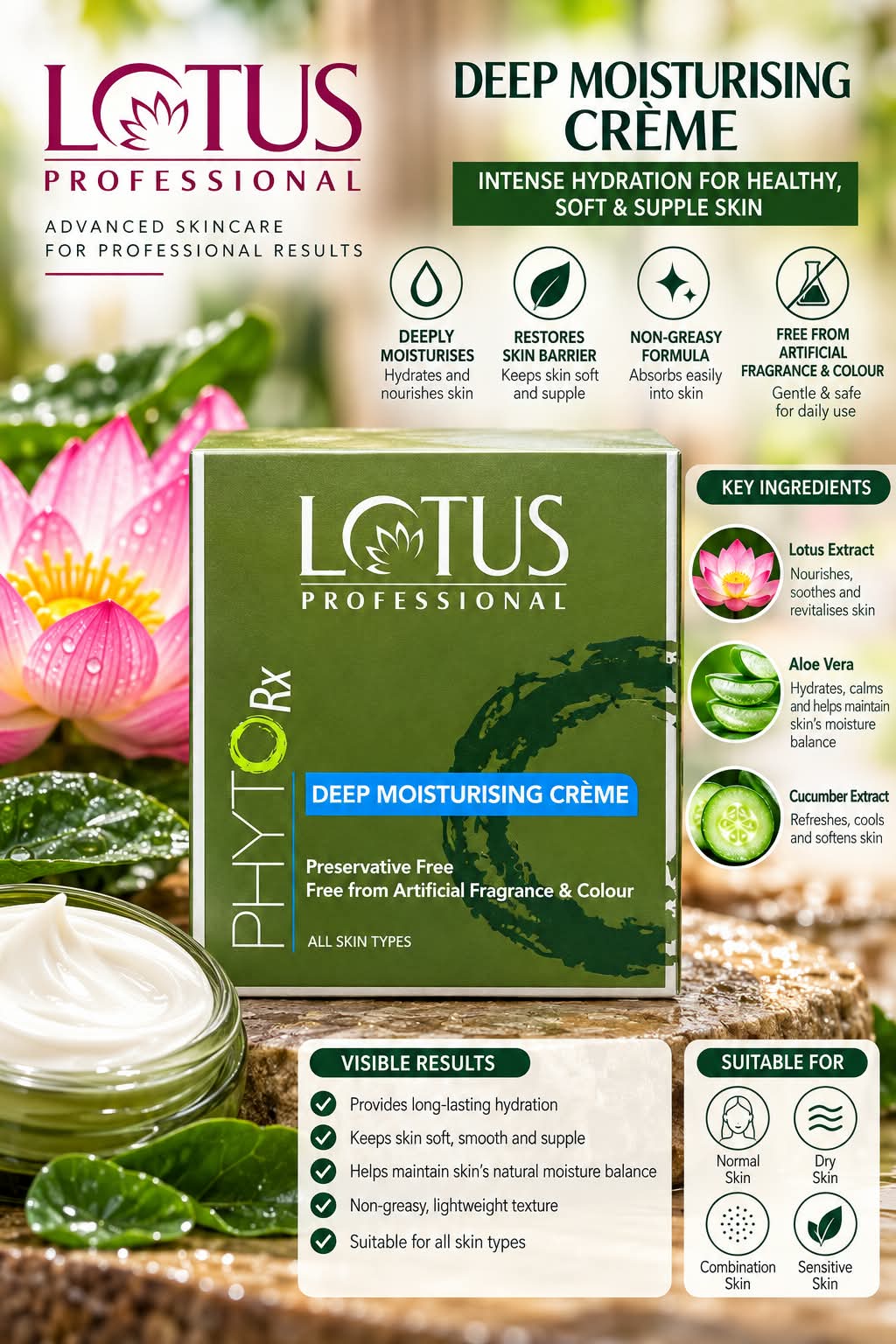 Lotus Professional PHYTORx  DEEP MOISTURISING CREME 50g