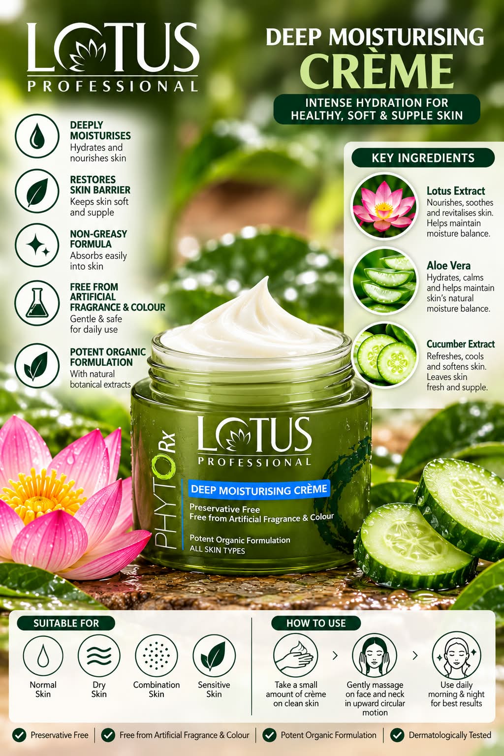 Lotus Professional PHYTORx  DEEP MOISTURISING CREME 50g